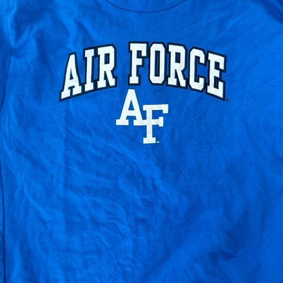 Air Force Falcons Fanatics Branded Distressed Arch Long Sleeve Shirt XL Royal - Picture 5 of 9